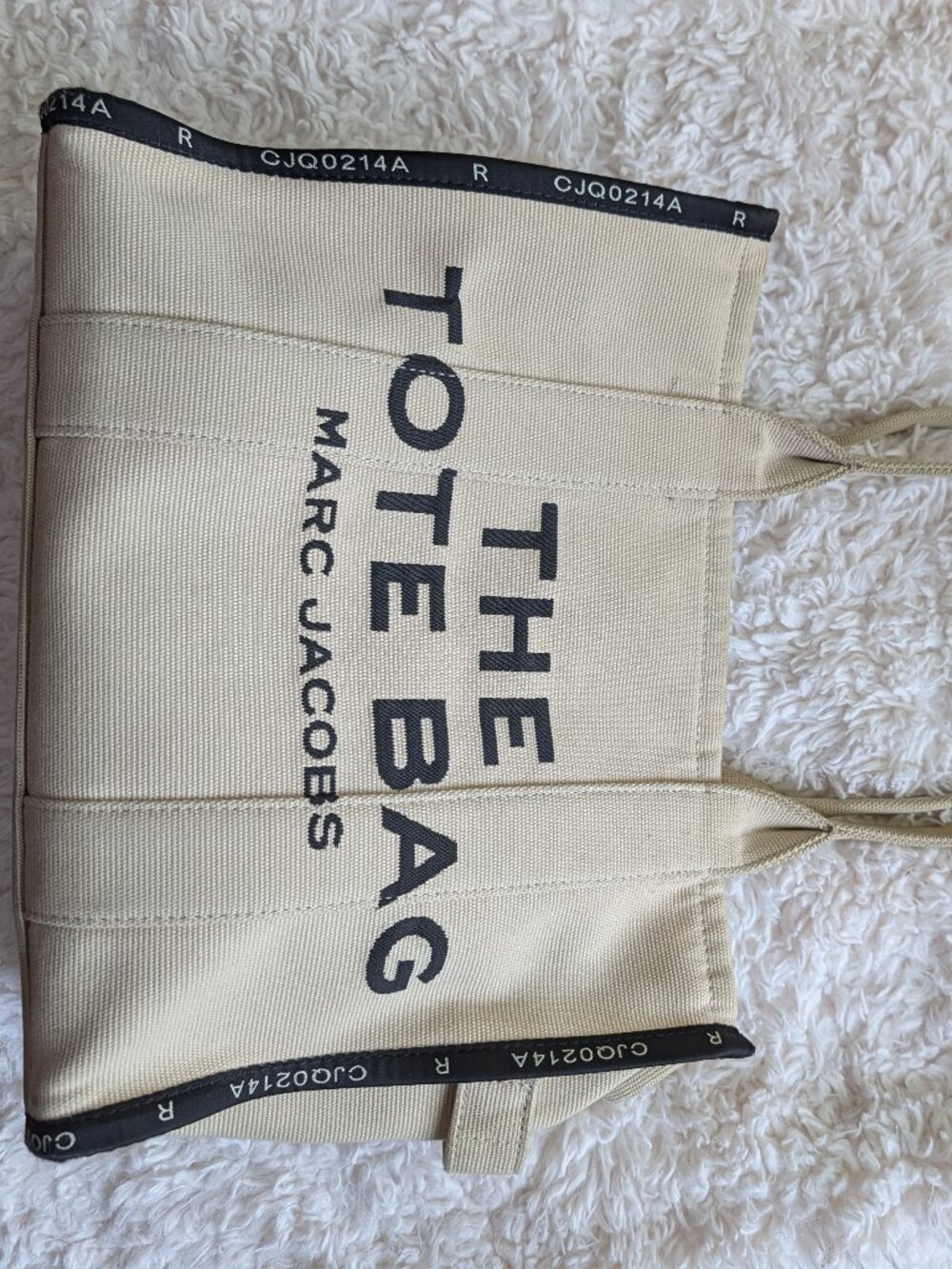 Marc Jacobs The Jacquard Large Tote Bag Warm Sand Beige - Picture 2 of 7